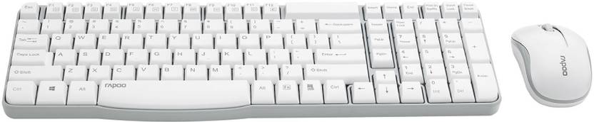 RAPOO X1800S Keyboard & Mouse Combo Wireless Standard Desktop Keyboard Compatible with Desktop, Laptop, Mac