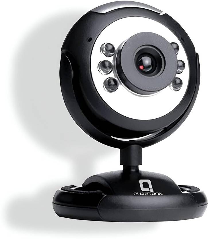 Quantron QPC-1010, 6 LIGHT WEBCAM, CAMERA.for PC, Laptop, Video Calls & Online Meetings HD Webcam 2160p, with Microphone, Night vision, USB Connectivity