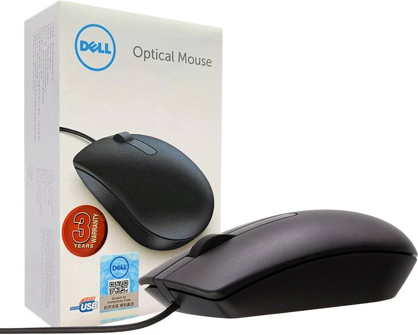 DELL MS-116 Wired Ambidextrous Optical Mouse